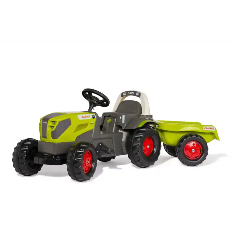 Expédié Aujourd&rsquo;hui Tracteur à pédales Rollykid Claas Axos 240 avec remorque – Rollytoys 015047