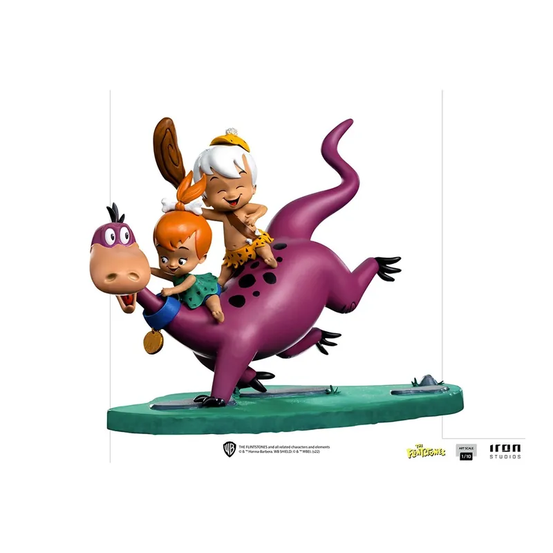 Iron Studios - Dino, Peebles & Bamm-Bamm - The Flintstones Bds Art Scale 1/10 Figurine Populaire