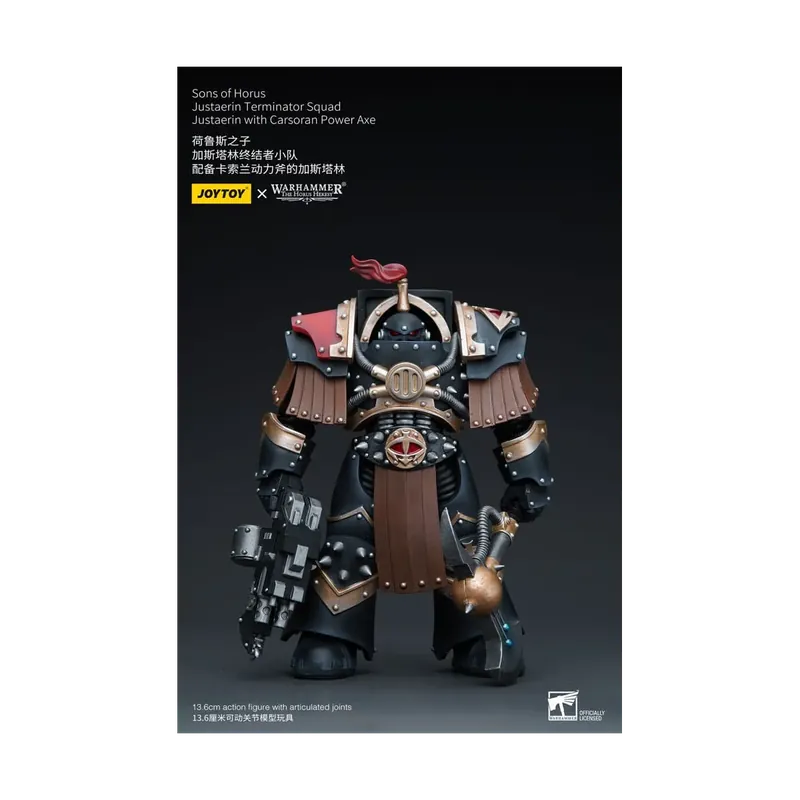 JoyToy - Sons of Horus - Justaerin Terminator Squad - Justaerin with Carsoran Power Axe 1/18 - The Horus Heresy Figurine Offre Du Jour