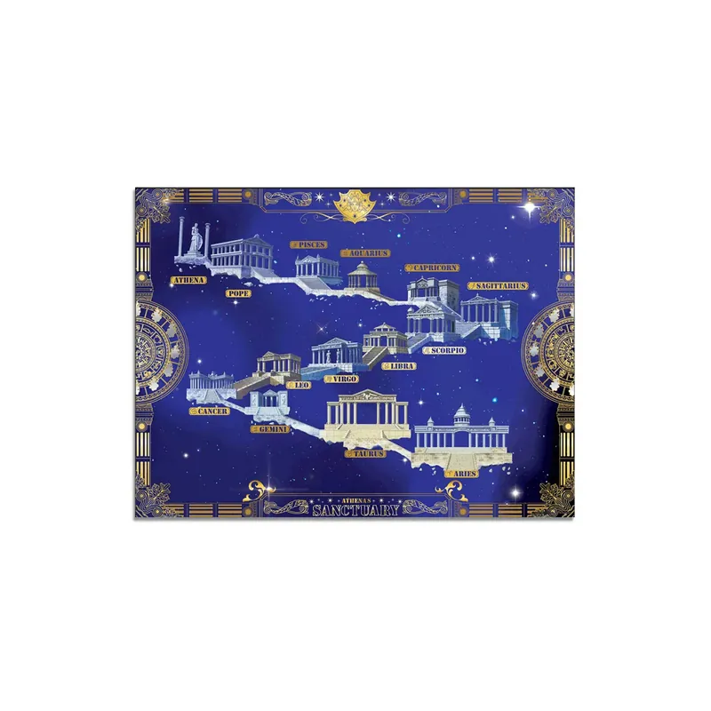 Cartoon Kingdom - Saint Seiya Golden Poster Sanctuaire 40X30cm - Les Chevaliers du Zodiaque Figurine Nouveauté