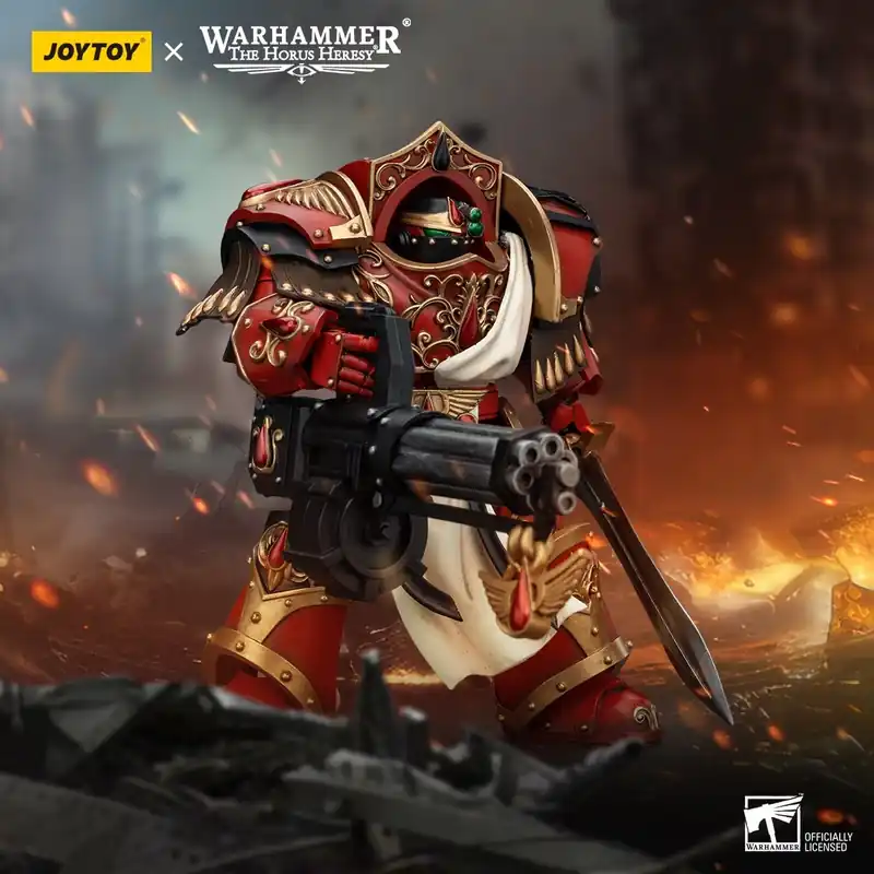 Retour Gratuit Joytoy - Warhammer - Blood Angels - Crimson Paladins Squad - Crimson Paladin with Iliastus Assault Cannon Figurine