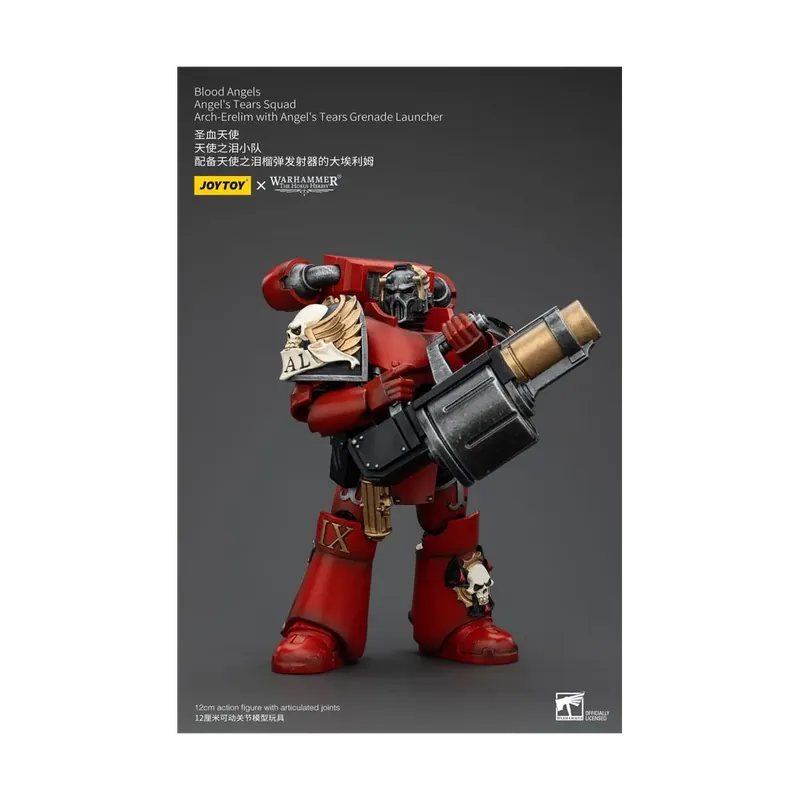 Offre Spéciale JoyToy Space Marines - Blood Angels - Angel‘s Tears Squad - Arch-Erelim with Angel‘s Tears Grenade Launcher 1/18 Figurine