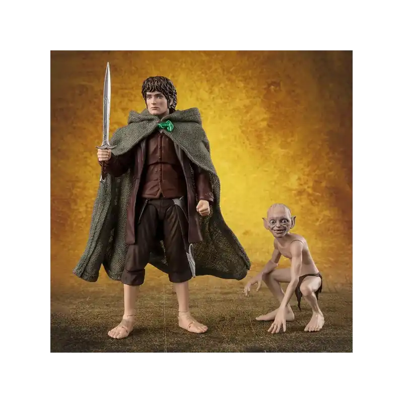 Tamashii - FRODO BAGGINS & GOLLUM - The Lord of the RIngs The Fellowship of the Ring- S.H. Figuarts SHF Figurine Prix Promo