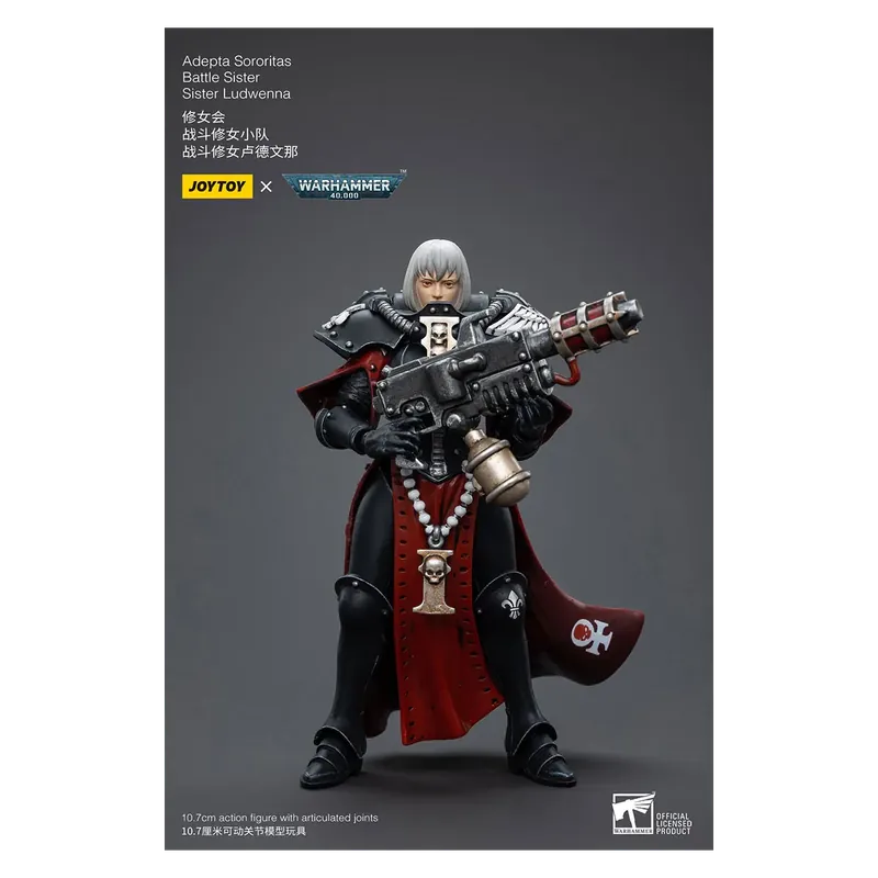 Prix Promo JoyToy Space Marines - Adepta Sororitas Battle Sister - Sister Ludwenna 1/18 - Warhammer 40K Figurine