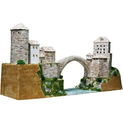 Maquette en céramique Pont Stari Most, Mostar, Bosnie-Herzégovine Expédié Aujourd'hui