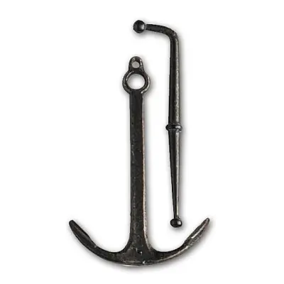 Prix Cassé Accessoire pour maquette de bateau en bois Ancre à jas 40 x 25 mm