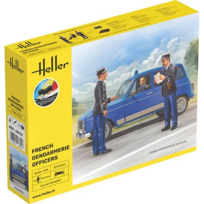 Nouveauté STARTER KIT Figurines Officiers de la gendarmerie française in 1 24