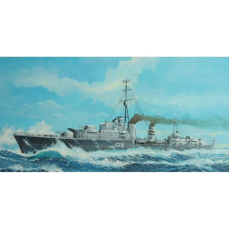 Maquette bateau Destroyer de classe tribale HMS Zulu (F18) 1941 Offre Exclusive
