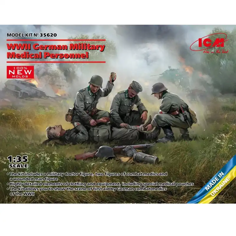 Dernier Modèle Figurines militaires personnel médical allemand WWII