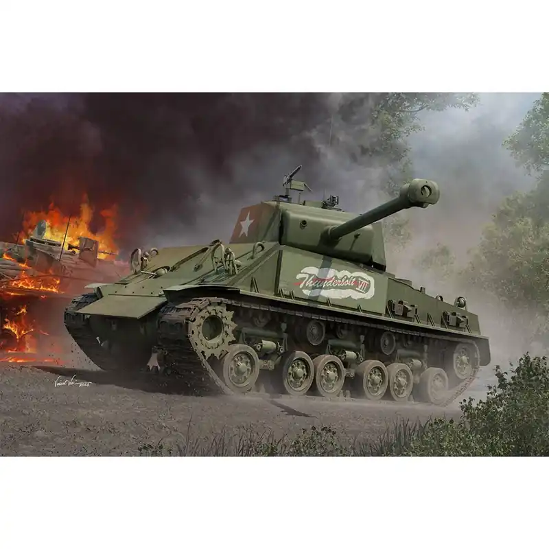Maquette char M4A3E8 Thunder VII – 1/16 Prix Promo