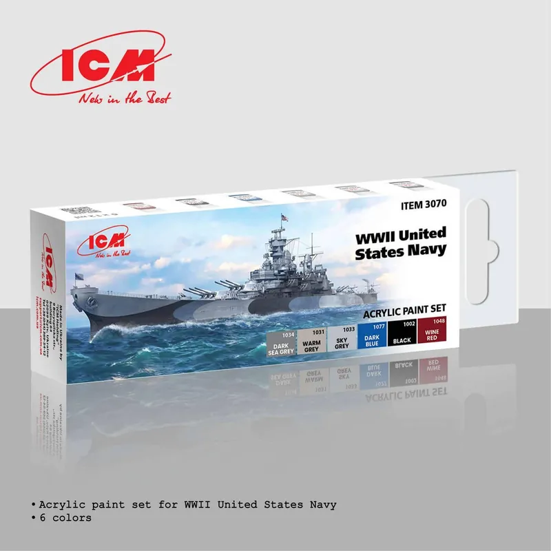 Offre Du Jour Set de peinture acrylique pour la marine américaine de la Seconde Guerre mondiale