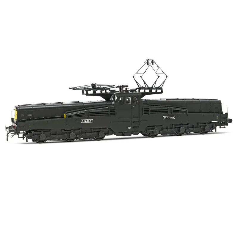 Locomotive électrique SNCF verte CC 14018 avec 4 fanaux verte Expédition Rapide