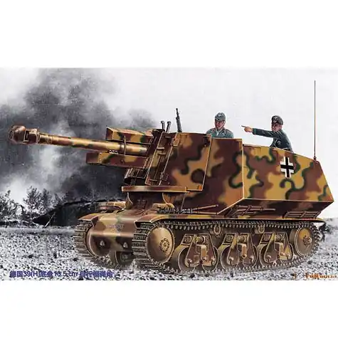 Jusqu'à Épuisement Des Stocks Maquette Char Canon automoteur allemand 39(H) 105mm LeFh 18(Sf) Ausf Geschutzwagen