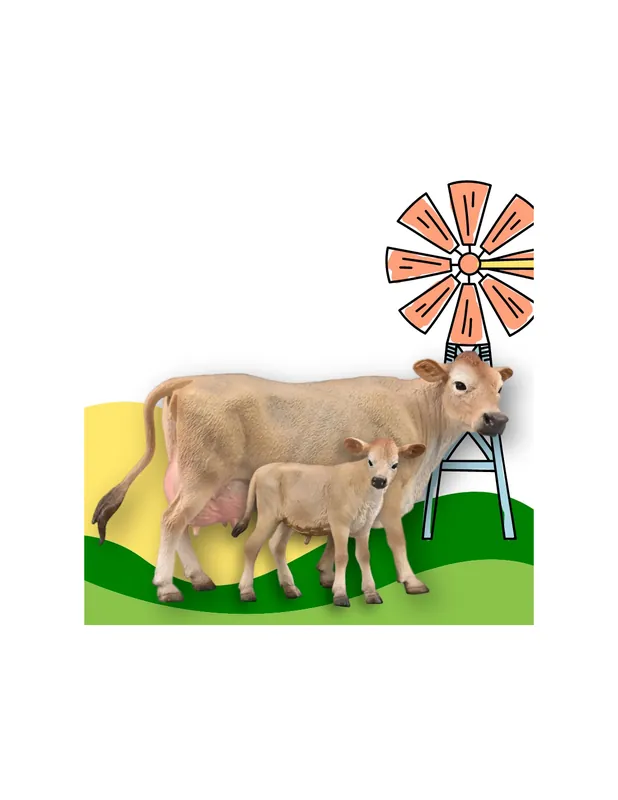 Promotion Saisonnière Box Vache et veau Jersiaise CollectA - Animaux de la ferme
