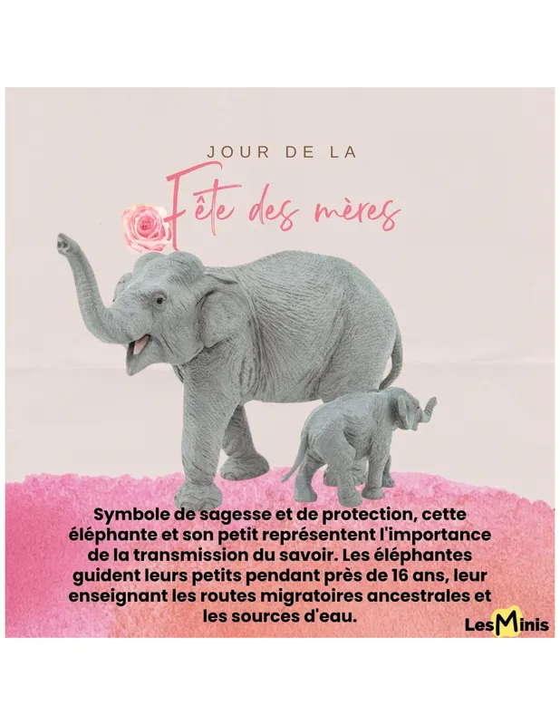 Meilleure Vente Duo Éléphant d‘Asie et son Éléphanteau Safari Ltd® - Un lien indéfectible entre parent et enfant