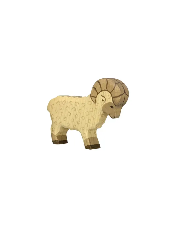 Seulement Aujourd'hui Figurine bélier Holztiger - Animaux de la Ferme (Jouet en bois)