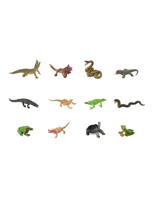 Achat Immédiat Figurines d‘animaux Reptiles et amphibiens CollectA - 12 pièces Mini Box A1194