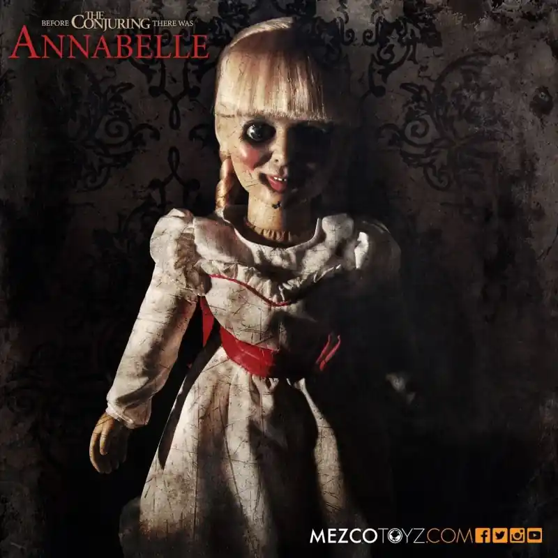 Conjuring Les Dossiers Warren réplique poupée Annabelle 46 cm Mezco Toys Dernier Modèle
