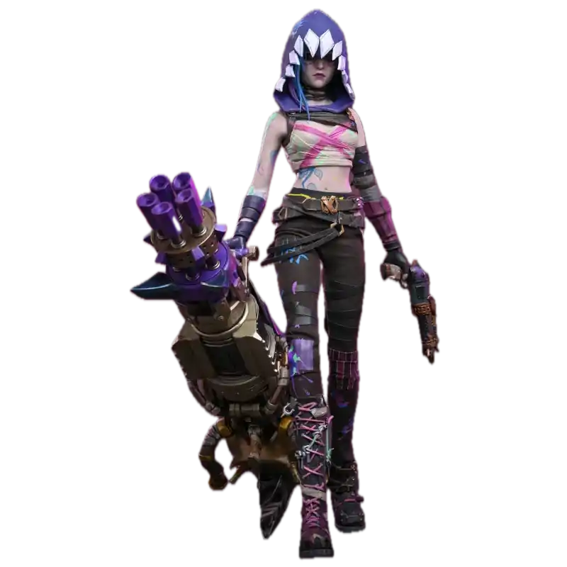 Hot Toys TMS183 Arcane League of Legends Collectible Action Figurine 1/6 Fractured Jinx 27cm Retour Gratuit
