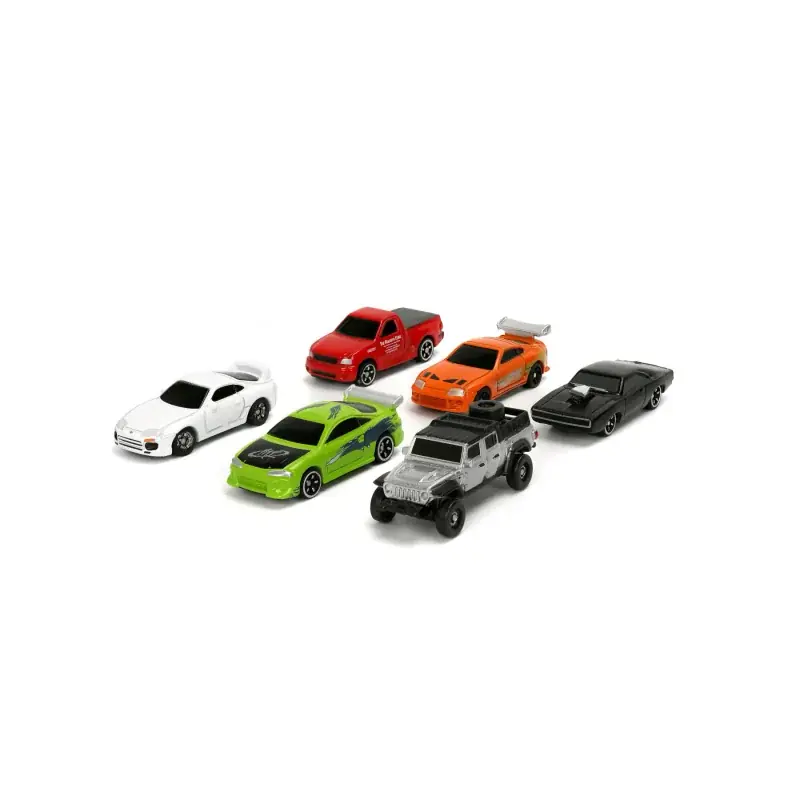 Expédition Rapide Fast & Furious Pack de 6 Nano Cars Die-Cast Jada