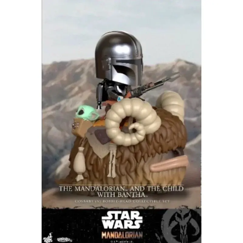 Usine Directe Star Wars Figurine Cosbaby (S) Mandalorian & the Child with Bantha Wave 3 10cm
