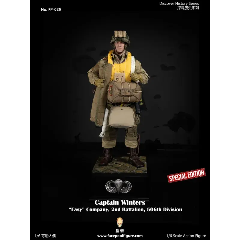 WWII US Airborne Division Captain Winters "Easy" Company, 2nd Battalion, 506th Division Collectible Figurine 1/6 FP025B Achetez Aujourd'hui