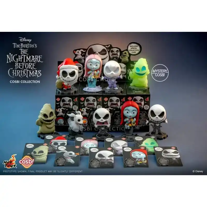 Dernier Modèle L‘étrange Noël de Mr. Jack Présentoir Boîte-Mystère Set Complet de 8 Figurines Cosbi 8cm