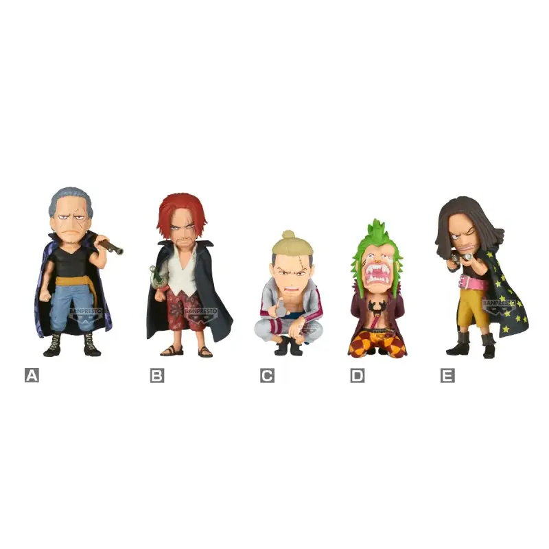 Vente Directe One Piece WCF Red Hair Pirates vs Bartolomeo Set de 5 Figurines 5-8cm