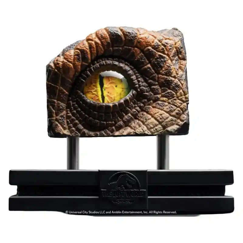 Expédié Aujourd'hui The Lost World Jurassic Park Statue Male Velociraptor Eye Prop 23cm