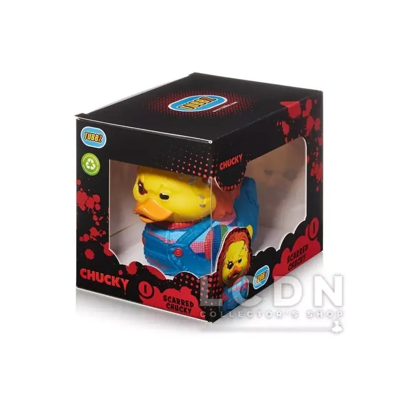 Nouvel Arrivage Chucky Scarred Figurine Chucky Cosplaying Duck TUBBZ Official Chucky Scarred TUBBZ (Boxed Edition) *DAMBOX*