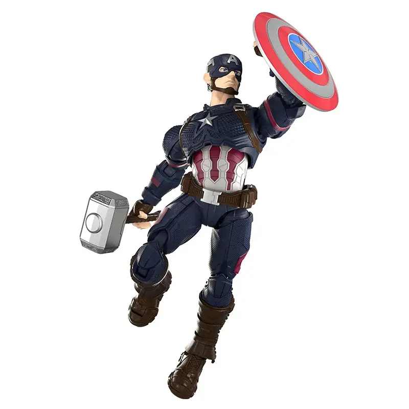 Meilleure Vente Marvel Hero Maquette Action Figurine Champion Class 03 Captain America Blokees 15cm