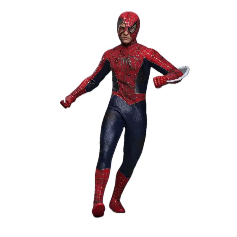Nouvel Arrivage Hot Toys MMS859 Spider-Man Collectible Action Figurine 1/6 Spider-Man (Battle Damaged Version) 30cm