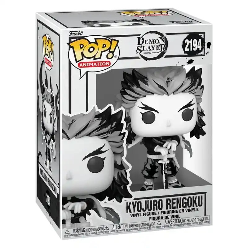 Retour Gratuit Demon Slayer Kimetsu no Yaiba POP! Animation Kyojuro Rengoku (Sumi-Ink) Figurine 10cm N°2194