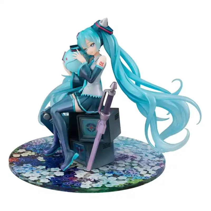 Meilleure Vente Mobile Suit Gundam x Hatsune Miku Figurine Lucrea Hatsune Miku x OO Gundam 45th Anniversary 17cm