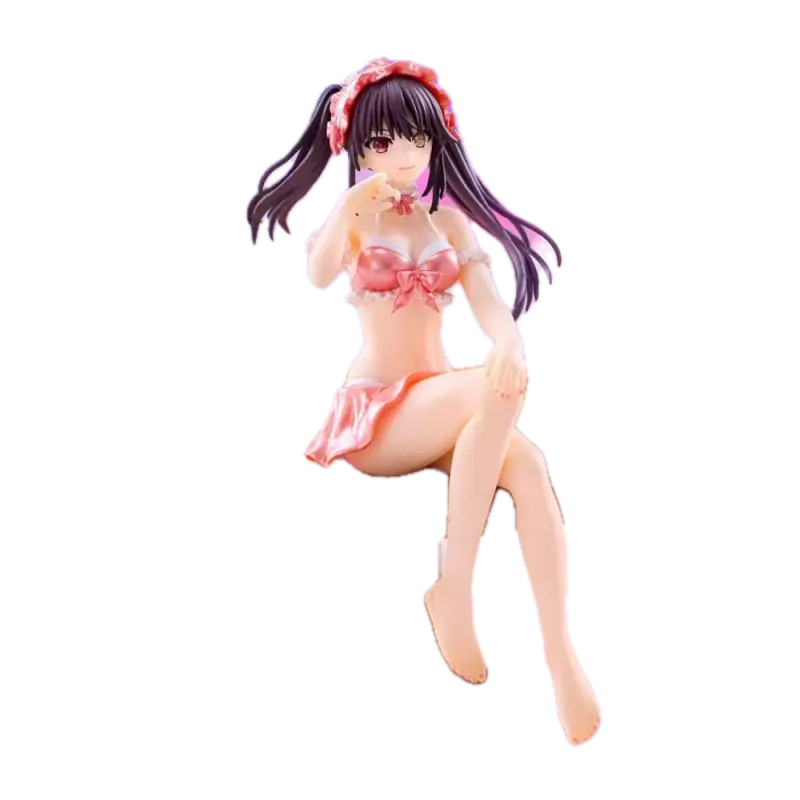 Offre Exclusive Date A Live V Figurine Noodle Stopper Kurumi Tokisaki Swimsuit Pastel Red Color Ver. 15cm