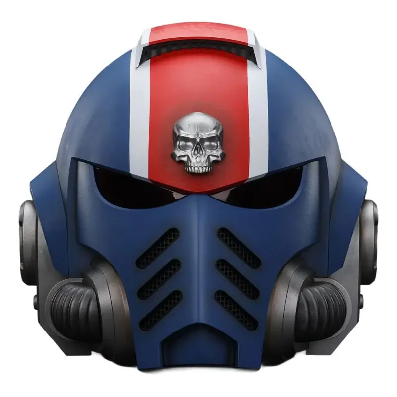 Warhammer 40,000 Space Marine 2 Réplique 1/1 Casque Ultramarines Lieutenant Titus 44cm Usine Directe