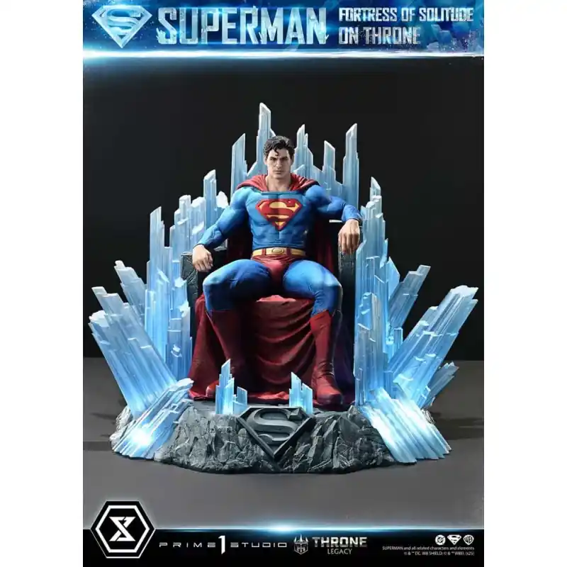 DC Comics Statue 1/4 Superman Fortress of Solitude on Throne (Design by Gabriele Dell‘Otto) 52cm Pas Cher