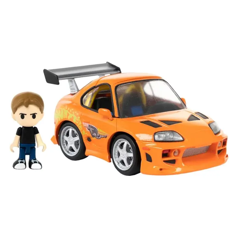 Retour Gratuit Fast & Furious Véhicule avec minifigurines Q-Village Toyota Supra JZA80 9cm