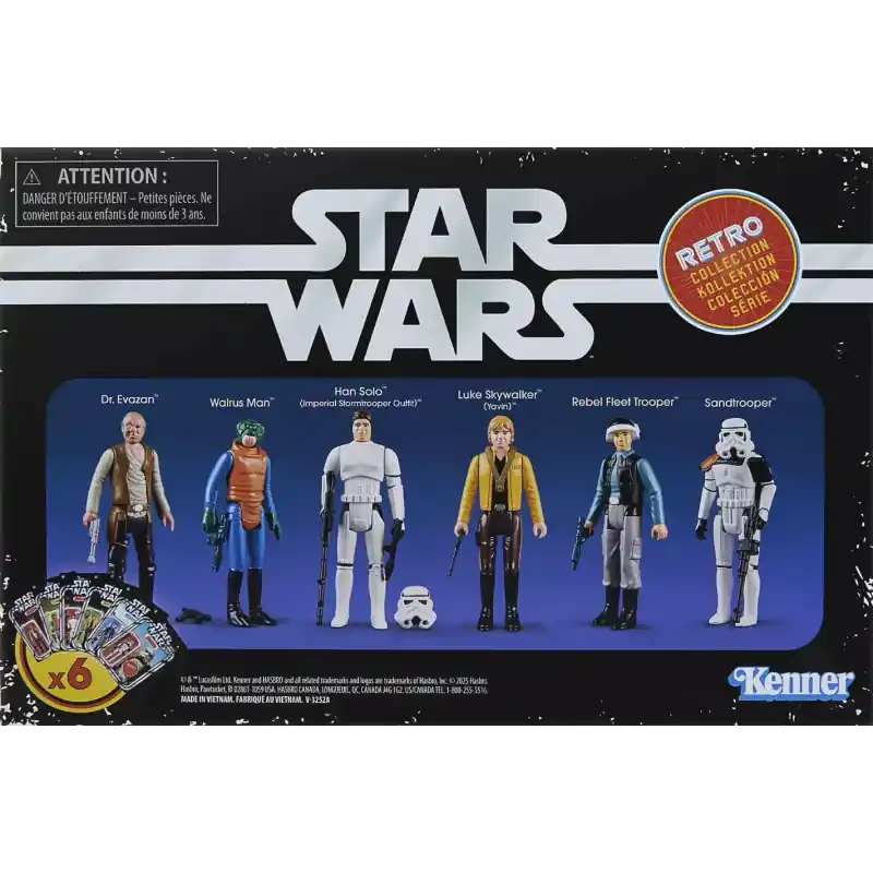 Star Wars Un Nouvel Espoir Retro Collection Pack de 6 Action Figurines 10cm Populaire