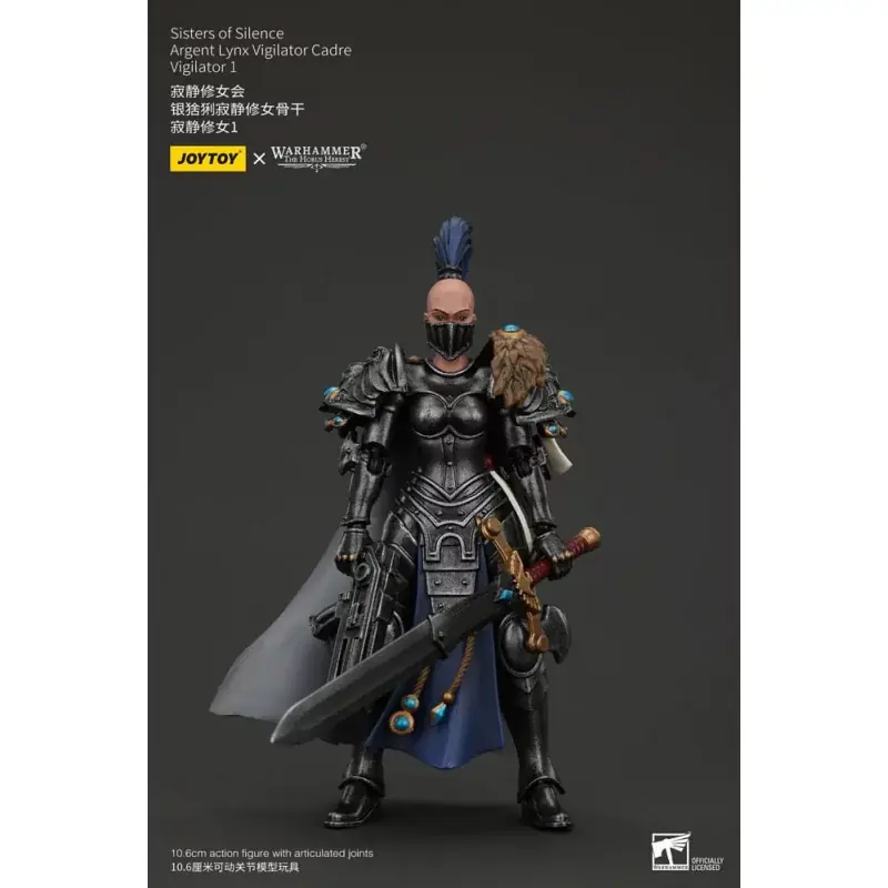 Warhammer The Horus Heresy Action Figurine 1/18 Sisters of Silence Argent Lynx Vigilator Cadre Vigilator 1 19cm Haute Qualité