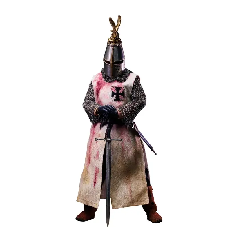 Achat Immédiat Series of Empires Teutonic Knights White Bronze Edition Holy Land Guardian Collectible Action Figurine 1/6 COOMODEL SE135