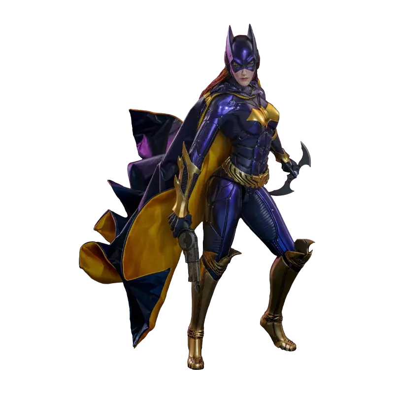 Certifié Hot Toys VGM65 Batman Arkham Knight Collectible Action Figurine 1/6 Batgirl (Purple and Gold version) 30cm