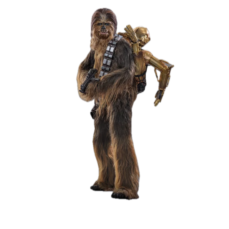 Usine Directe Hot Toys MMS766 Star Wars Episode V L‘Empire Contre-Attaque Collectible Figurine 1/6 Chewbacca avec C-3PO désassemblé 36cm