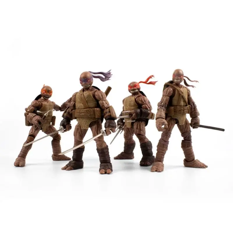 Les Tortues Ninja Pack de 4 Action Figurines BST AXN Zombie Turtle (IDW Comics) 13cm Produit De Marque