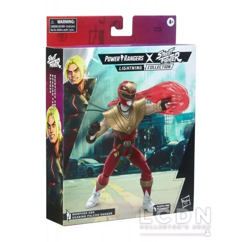 Usine Directe Power Rangers x Street Fighter Lightning Collection Action Figurine Morphed Ken Soaring Falcon 15cm