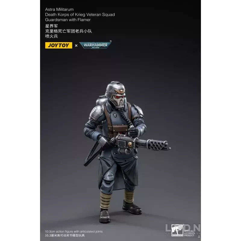Acheter Direct Warhammer 40k Action Figurine 1/18 Death Korps of Krieg Veteran Squad Guardsman with Flamer Joytoy 10cm