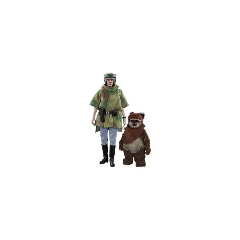 Hot Toys MMS551 Star Wars VI Le Retour du Jedi Princesse Leia & Wicket Pack de 2 1/6 Collectible Fig. 15-27cm *NEUF* Certifié