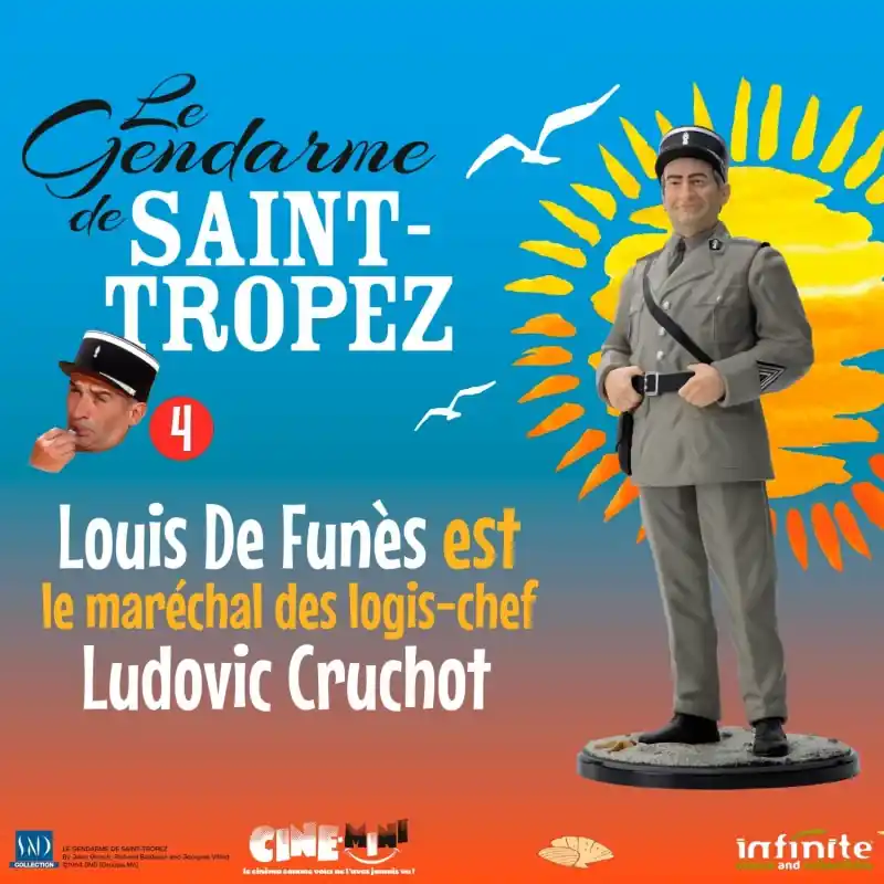 Le Gendarme de Saint-Tropez Figurine Maréchal Cruchot (Louis de Funès) Cine-Mini 16cm Usine Directe