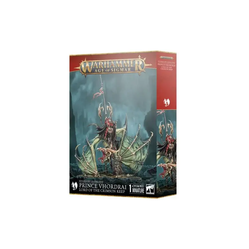 Haute Qualité Warhammer Age Of Sigmar (AoS) Soulblight Gravelords Figurine à peindre Prince Vhordrai Seigneur Du Fort Pourpre