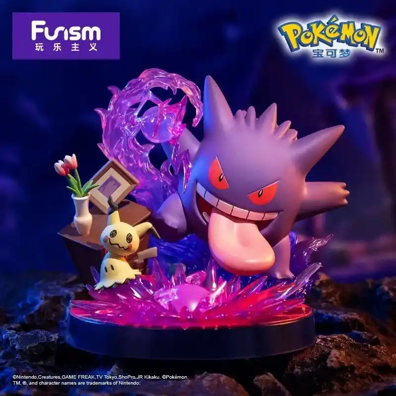 Pokémon Figurine Prime Figure Diorama Ectoplasma (Gengar) & Mimikyu (MimiKu) 20cm Acheter Direct